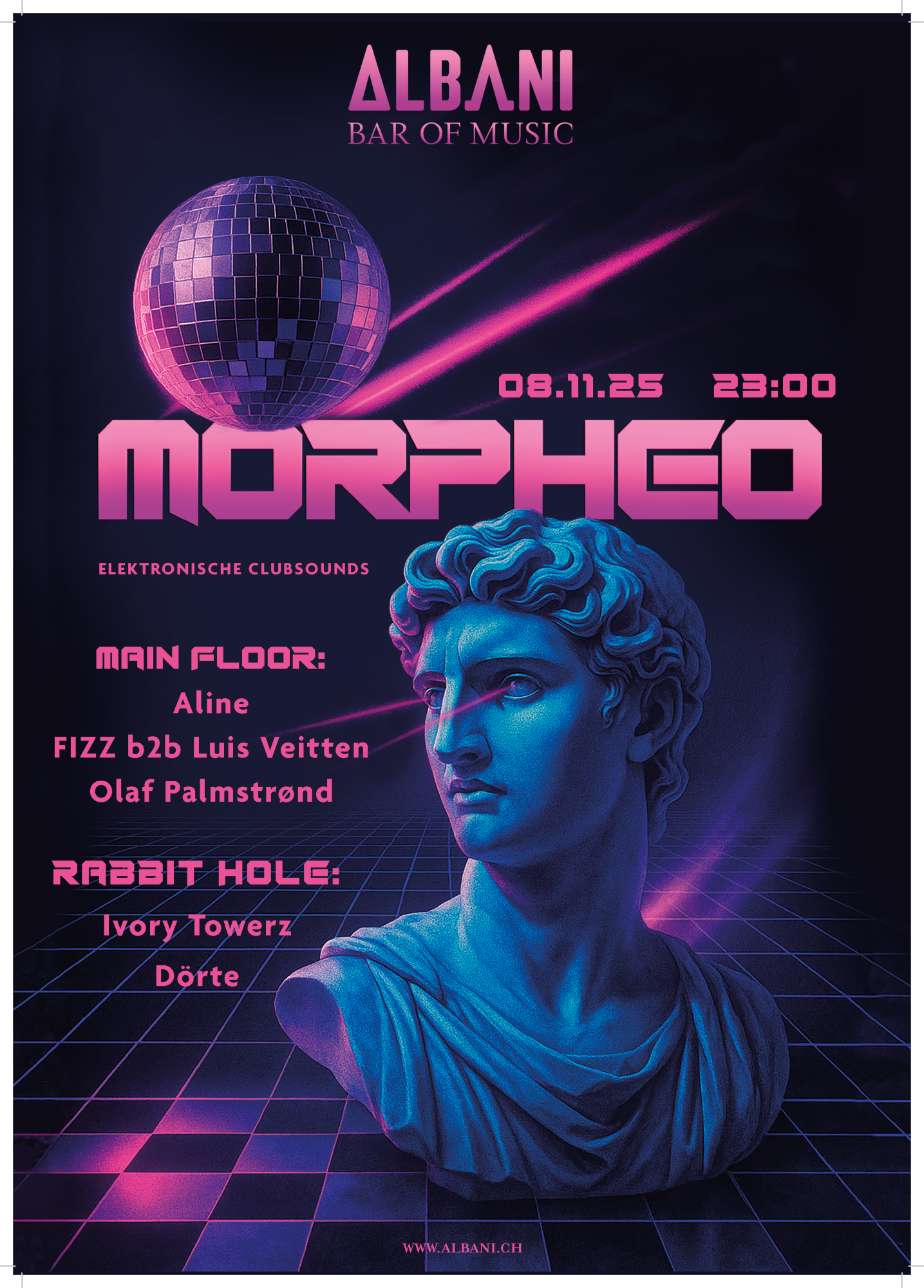 Morpheo: FIZZ b2b Luis Veitten, Aline, Ivory Towerz, Dörte, Olaf Palmstrønd Morpheo: FIZZ b2b Luis Veitten, Aline, Ivory Towerz, Dörte, Olaf Palmstrønd